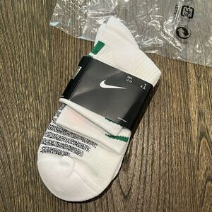 NWT Nike Mens Swoosh NBA Authentic Team Issued Ankle Socks White Green Size XL